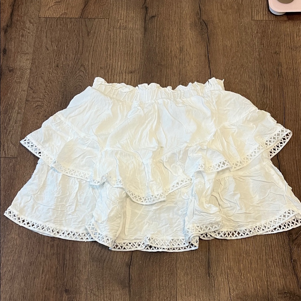White Ruffled Skirt